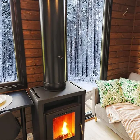 Loma-asunnot Borealis Village 7 With A Nature View, Fireplace, Sauna, Kitchen